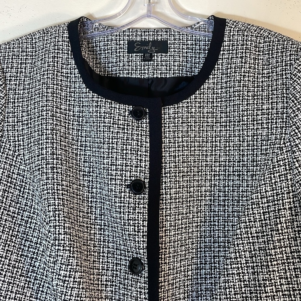 Emily Colorblock Tweed Jacket Machine Washable. 20W. NWT. - Picture 4 of 12